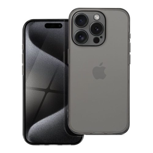 BOX PREMIUM 1,5 mm tok IPHONE 15 PLUS-hoz, átlátszó fekete