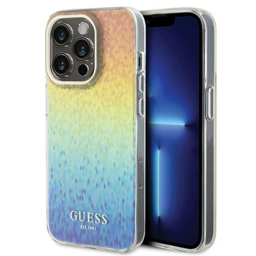 GUESS tok az IPHONE 14 Pro-hoz GUHCP14LHDECMI (IML Faceted Mirror / disco iridescent) többszínű