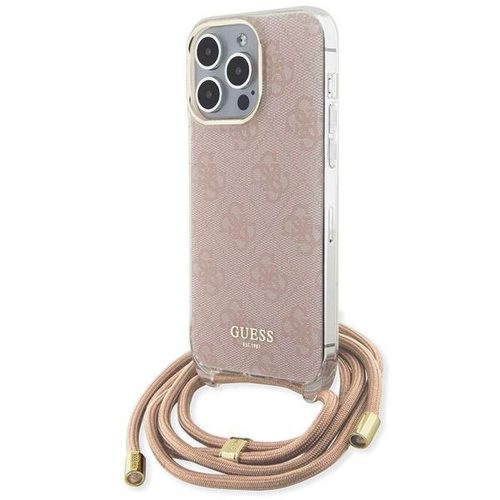 GUESS tok az IPHONE 15 Pro-hoz GUHCP15LHC4SEP (Crossbody Cord 4G Print) rózsaszín