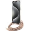 GUESS tok az IPHONE 15 Pro Max-hoz GUHCP15XHC4SEP (Crossbody Cord 4G Print) rózsaszín