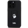 KARL LAGERFELD case for IPHONE 13 Pro Max KLHCP13XGSACHPK (Gripstand Saffiano choupette PIN) black