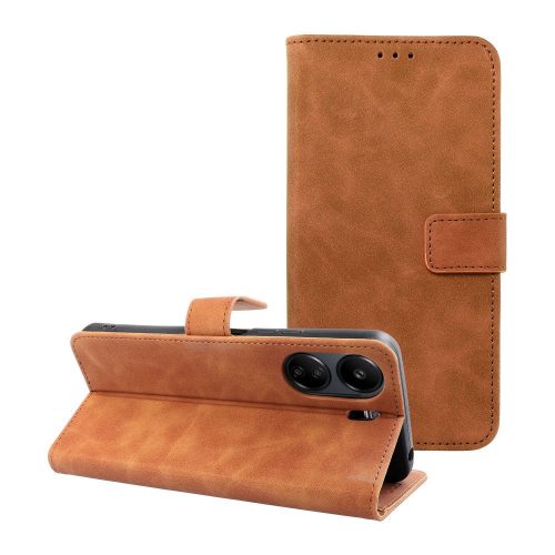 TENDER Book tok XIAOMI redmi 13C / POCO C65 számára barna