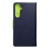 FANCY Book case for SAMSUNG A35 navy / lime