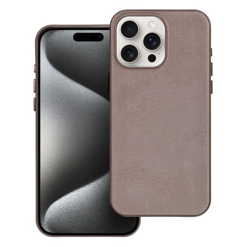 WOVEN MAG COVER tok, kompatibilis a MagSafe-dal az IPHONE 15 Pro Max készülékhez, világosbarna