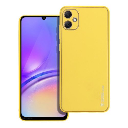 bőr tok SAMSUNG A05 sárga