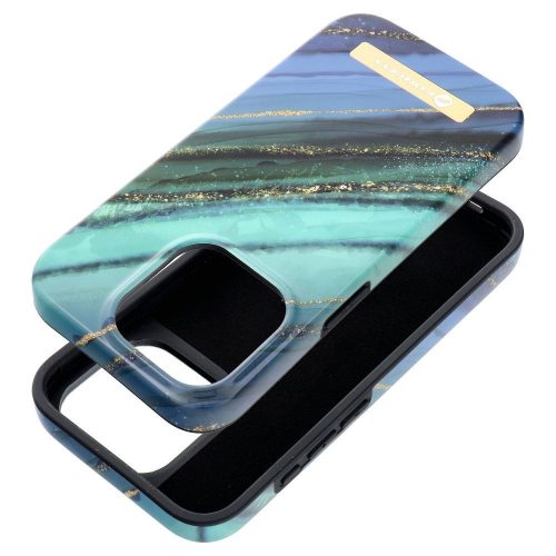 CELL F-PROTECT Mirage tok kompatibilis a MagSafe-dal IPHONE 15 PRO jade marble számára