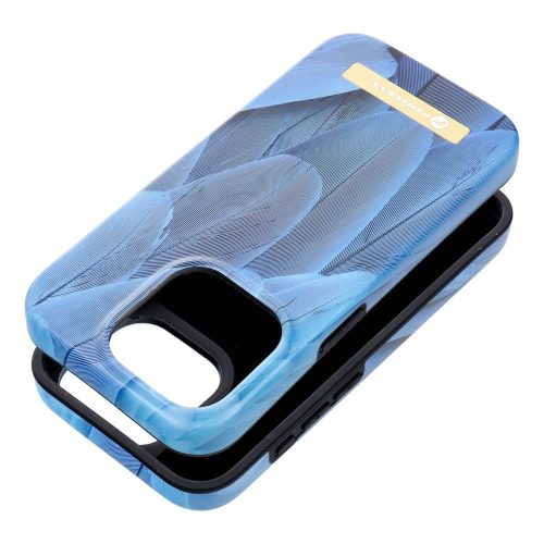 CELL F-PROTECT Mirage tok MagSafe kompatibilis IPHONE 15 PRO-hoz kék madár