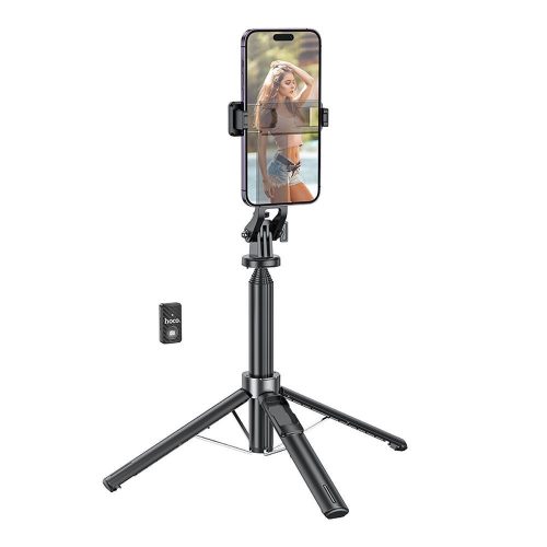 HOCO selfie stick with bluetooth remote control tripod K21 fekete