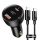 BASEUS autós töltő USB A + Type C digitális kijelzővel + kábel Type C to Type C PD3.0 QC4.0 5A 100W TZCCZX-01 fekete