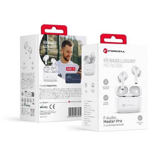 CELL F-AUDIO Master Pro vezeték nélküli fülhallgató bluetooth TWS fehér