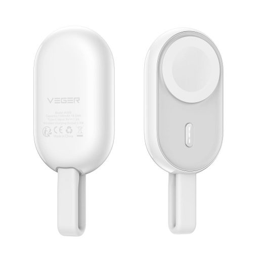 VEGER powerbank 1200 mAh óra kompatibilis Apple Watch Pomme (W0102) fehér