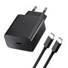 kék STAR travel Töltő Type C + cable Type C to Type C PD QC4.0 3A 20W TFB-TC-20WPD fekete