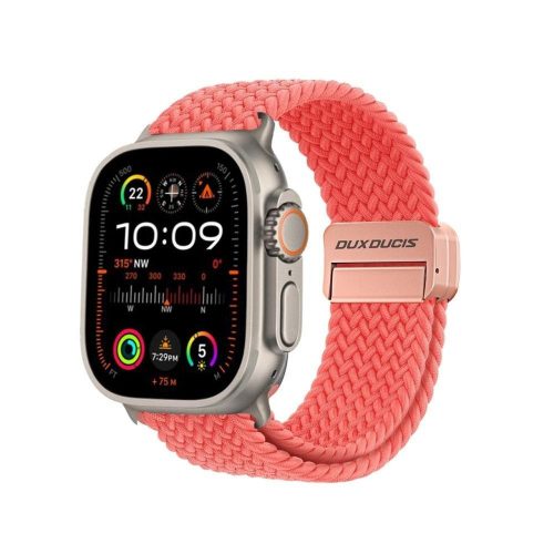 DUX DUCIS strap MIXTURE PRO rugalmas fonott szíj Apple Watch 38 / 40 / 41 mm-hez, guava