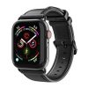 DUX DUCIS strap YA valódi bőr Apple Watch 42 / 44 / 45 / 49 mm fekete