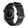 DUX DUCIS strap YA valódi bőr Apple Watch 42 / 44 / 45 / 49 mm fekete