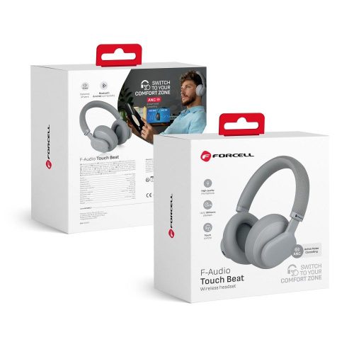 CELL F-AUDIO Touch Beat vezeték nélküli fejhallgató bluetooth ANC szürke