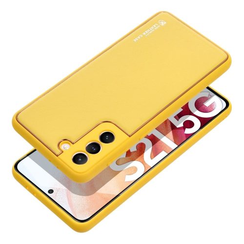 bőr tok SAMSUNG A35 5G-hez sárga