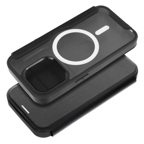 SMART MAG könyvtok MagSafe kompatibilis iPhone 13 Pro-hoz, fekete