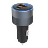 CELL F-ENERGY Alu autós töltő 2 x Type C + USB A PD QC4.0 SFC 2.0 4,5A 65W szürke