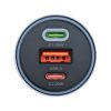 CELL F-ENERGY Alu autós töltő 2 x Type C + USB A PD QC4.0 SFC 2.0 4,5A 65W szürke