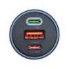 CELL F-ENERGY Alu autós töltő 2 x Type C + USB A PD QC4.0 SFC2.0 3A 85W szürke