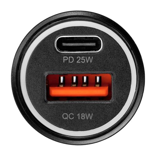 Car charger Blue Star USB C + USB A QC3.0 PD AFC PPS 3A 25W black