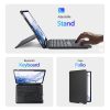 DUX DUCIS tok DK hajtható vezeték nélküli billentyűzettel SAMSUNG Tab S8 Plus (X800/X806)/S7FE(T730/T736B)/S7 Plus (T970/T976B) fekete
