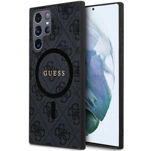 GUESS case for SAMSUNG S24 Ultra compatible with MagSafe GUHMS24LG4GFRK (4G Ring classic logo) black