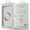 GUESS tok IPHONE 15-höz, kompatibilis MagSafe technológiával GUHMP15SHFWFCT (Flowers Wreath) átlátszó