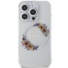 GUESS tok az IPHONE 15 Pro készülékhez, MagSafe kompatibilis GUHMP15LHFWFCT (Flowers Wreath) átlátszó