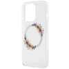 GUESS tok az IPHONE 15 Pro készülékhez, MagSafe kompatibilis GUHMP15LHFWFCT (Flowers Wreath) átlátszó