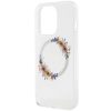 GUESS tok az IPHONE 15 Pro Max-hoz, kompatibilis a MagSafe-del GUHMP15XHFWFCT (Flowers Wreath) átlátszó