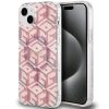 GUESS tok iPHONE 15-höz, kompatibilis a MagSafe-fel GUHMP15SHGCUSTGP (IML GCUBE) rózsaszín