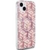GUESS tok iPHONE 15-höz, kompatibilis a MagSafe-fel GUHMP15SHGCUSTGP (IML GCUBE) rózsaszín