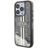 GUESS tok iPhone 15 Pro Max GUHCP15XLFCSEGK (Liquid Glitter arany Stripes) fekete