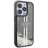 GUESS tok iPhone 15 Pro Max GUHCP15XLFCSEGK (Liquid Glitter arany Stripes) fekete