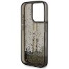 GUESS tok iPhone 15 Pro Max GUHCP15XLFCSEGK (Liquid Glitter arany Stripes) fekete