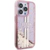 GUESS tok az IPHONE 15 Pro-hoz GUHCP15LLFCSEGP (Liquid Glitter arany Stripes) rózsaszín
