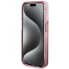 GUESS tok az IPHONE 15 Pro-hoz GUHCP15LLFCSEGP (Liquid Glitter arany Stripes) rózsaszín