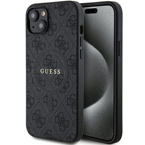 GUESS case for IPHONE 14 compatible with MagSafe GUHMP14SG4GFRK (4G Ring classic logo) black