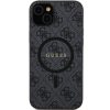 GUESS case for IPHONE 14 compatible with MagSafe GUHMP14SG4GFRK (4G Ring classic logo) black