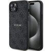 GUESS case for IPHONE 15 compatible with MagSafe GUHMP15SG4GFRK (4G Ring classic logo) black