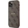 GUESS tok IPHONE 12 / 12 Pro készülékhez kompatibilis MagSafe-fel GUHMP12MG4GFRW (4G Ring classic logo) barna