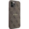GUESS tok IPHONE 12 / 12 Pro készülékhez kompatibilis MagSafe-fel GUHMP12MG4GFRW (4G Ring classic logo) barna