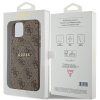 GUESS tok IPHONE 12 / 12 Pro készülékhez kompatibilis MagSafe-fel GUHMP12MG4GFRW (4G Ring classic logo) barna