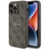 GUESS tok IPHONE 13 Pro-hoz, kompatibilis MagSafe GUHMP13LG4GFRW (4G Ring classic logo) barna színben