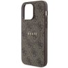 GUESS tok IPHONE 13 Pro Max-hoz, kompatibilis a MagSafe-fel GUHMP13XG4GFRW (4G Ring klasszikus logó) barna