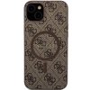 GUESS tok iPHONE 15-höz, MagSafe kompatibilis GUHMP15SG4GFRW (4G Ring klasszikus logó) barna