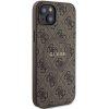 GUESS tok iPHONE 15-höz, MagSafe kompatibilis GUHMP15SG4GFRW (4G Ring klasszikus logó) barna