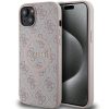 GUESS case for IPHONE 15 compatible with MagSafe GUHMP15SG4GFRP (4G Ring classic logo) pink